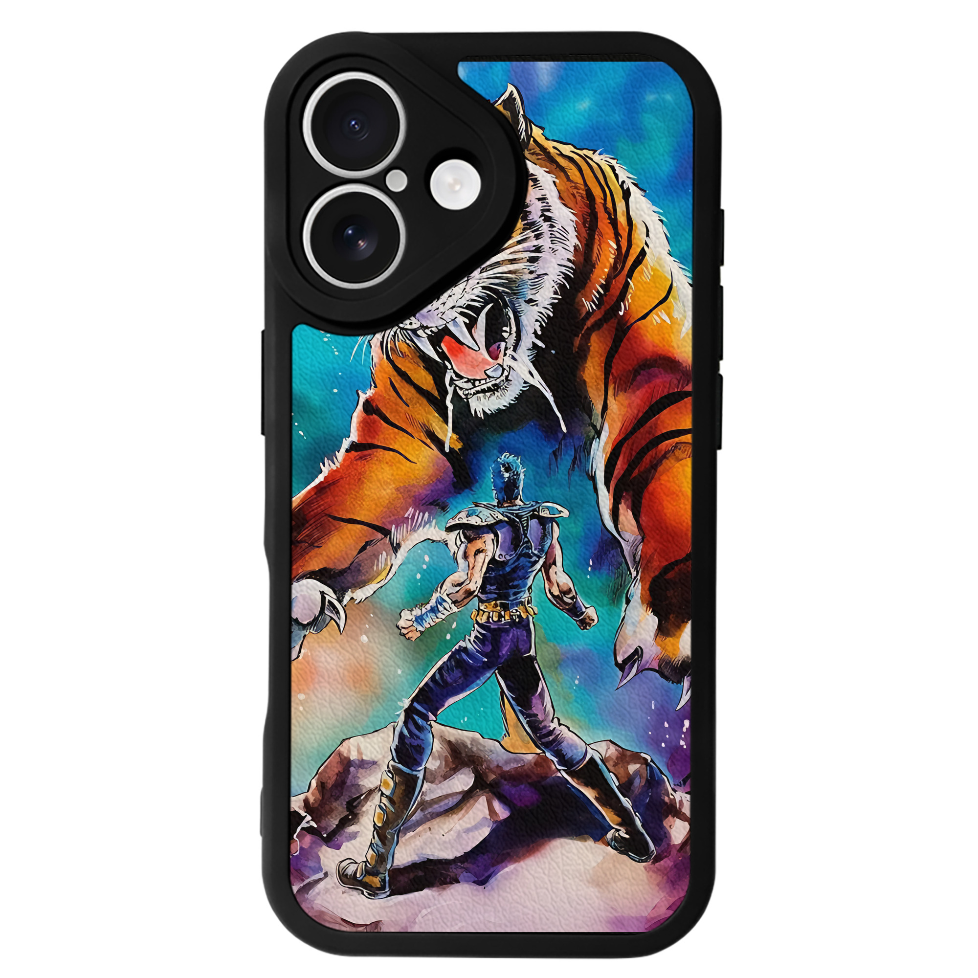（画像用） 北斗の拳 Fist of the North Star 【iPhone 16シリーズ対応】シリコンスマホケース（レザー調） 材質：シリコン